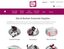 Tablet Screenshot of corporatesupplies.dyedurhambc.com